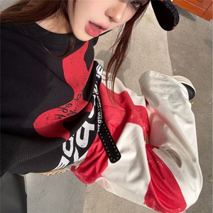 N9009-P53 美式复古条纹三条水洗牛仔裤潮牌春秋季直筒裤子图片