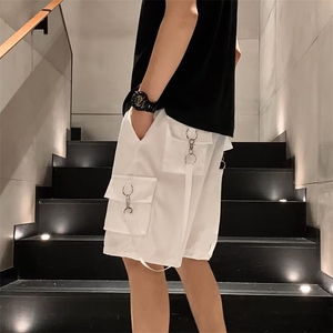 装风短裤男夏季骑兵斜复网运动宽松口袋青少年五分短裤潮 DK01图片