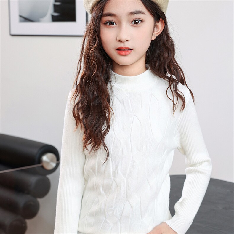 儿童毛衣韩版男女童高领打底衫中大童保暖针织衫,童装儿童针织衫,暖姿羊绒童装店