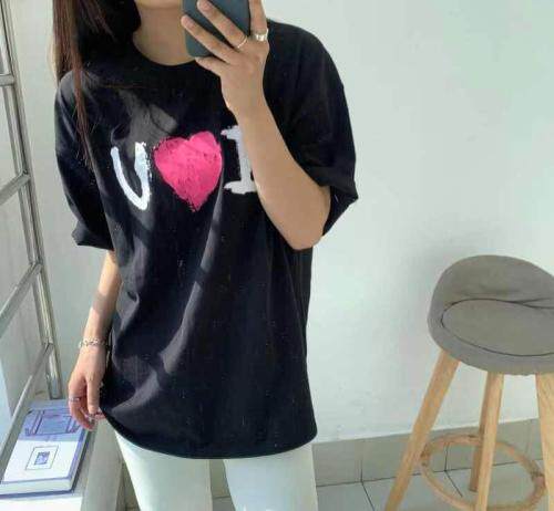 韩春款短袖ILVOEYOU，女装，六本木