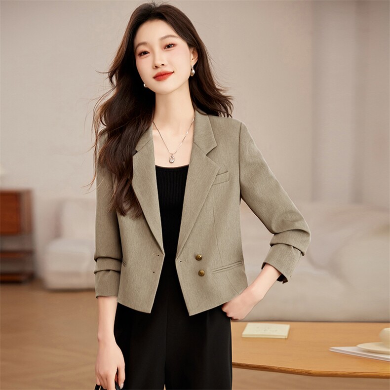 小西装外套女短款2025新款春秋高级感小个子气质韩版休闲西服上衣,女装短外套,恋慕依尚