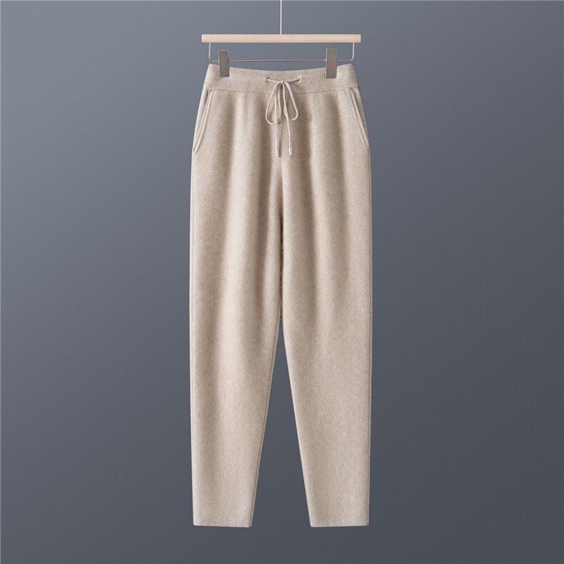 2025秋冬长裤男士小脚裤时尚百搭通勤简约休闲，男装休闲裤，特麦惠羊绒