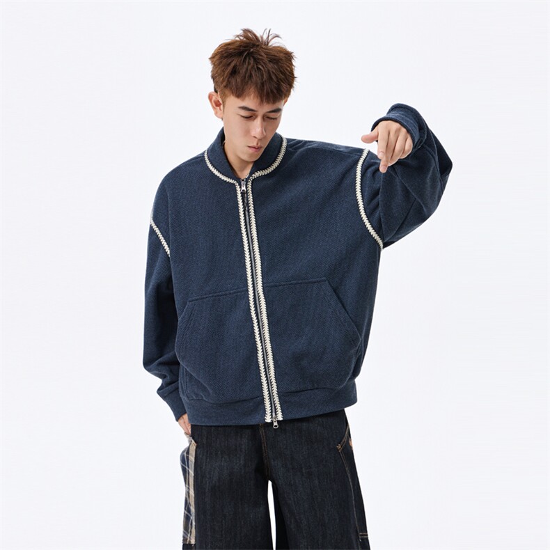 25新款港风时尚阳离子双色蜂巢个性宽松大码卫衣WY715-P6599,男装卫衣,电商B306