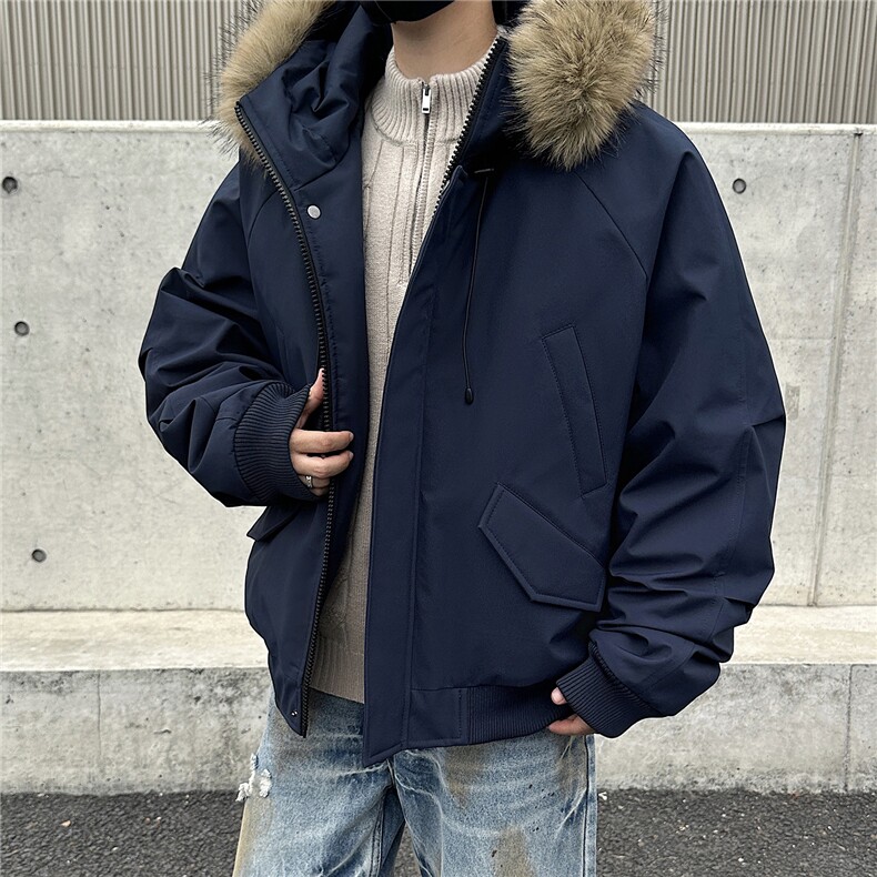 座山雕派克棉服貉子毛加厚外套GS65001,男装棉衣,星座1206（原A206）