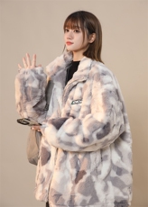 高品质立体层次感750克水墨画羊羔毛加棉加厚棉衣XZ301AY03P118，男装棉衣，星座301A