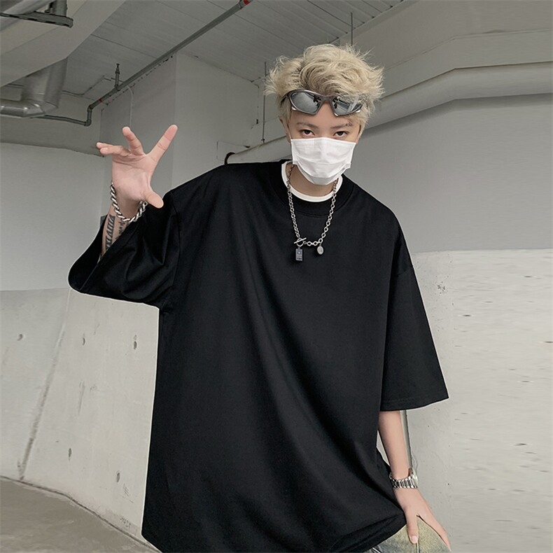 夏季重磅220g精梳棉纯色短袖t恤男女情侣同款百搭TX601-特P22,男装T恤,电商A178