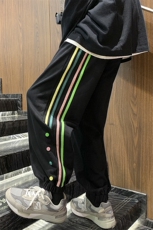港风宽松彩条织带运动裤男休闲裤九分裤潮A125-DK919-P45，女装休闲裤，电商A125