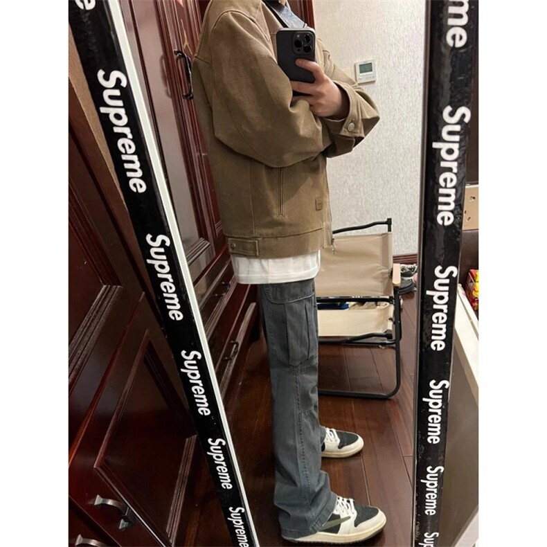 复古美式拼接翻领工装外套男款夹克小众高级感棒球服LJK9822-P80,男装夹克,星座1008