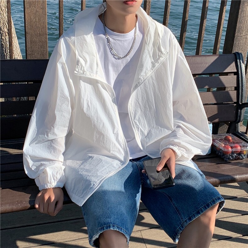 夏季新款宽松遮阳薄款外套防晒服A061-JM1426-P40控58，男装防晒衣，电商A061-1