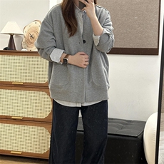 抖音得物高品质二开26春季美式潮牌宽松卫衣开衫日系肌理男女外套，女装短外套，电商A443