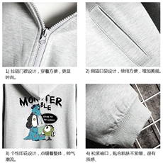 KS21074-P38加绒款-P43连帽开衫卫衣男运动外套大码班服网格，男装卫衣，电商A040A