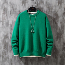 1日系中性情侣宽松潮流大码M-5XL纯色毛衣男外套7979P45加绒P55，男装针织衫/毛衣，星座226-2