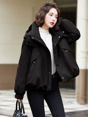 安可拉红羽绒服女冬季新款2024宽松休闲小个子加厚派克服短款外套，女装羽绒服，姿萝菲