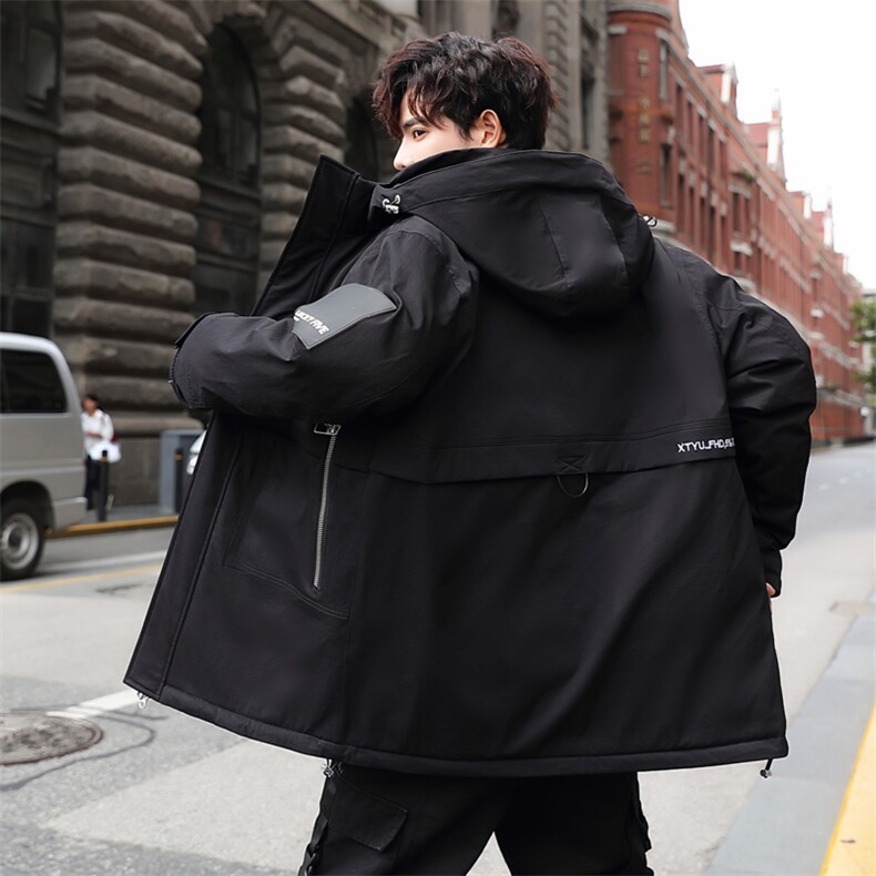 连帽羽绒棉衣男中长款羽绒服男含绒量80MY6602，男装棉衣，A067