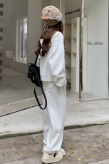 韩版灰色卫衣运动套装女2025年春秋季新款韩版宽松休闲长裤两件套，女装套装/套裙，2C305
