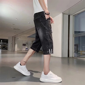潮流春季牛仔裤男牛仔六分裤NL92P37图片