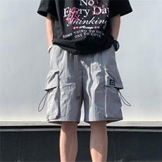 电商DSA028-DK2406TP25100聚酯新款工装短裤纯色休闲短裤男，男装牛仔裤，电商A028