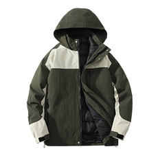 2023冬款三合一冲锋衣时尚加绒羽绒服外套男女8300-P210控价299，男装羽绒服，电商A441-1