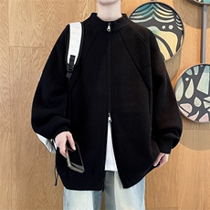 韩系立领拉链毛衣cleanfit灰色针织开衫外套情侣5Q1136-TP65控118，男装针织衫/毛衣，电商A102