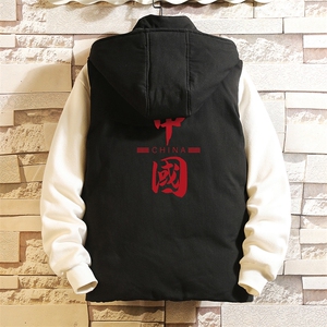MJ47198-P80 棉马甲男士大码加厚棉背心男坎肩男 砖墙图片