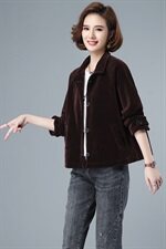 长期大货现货，春款灯芯绒小西装女外套上衣长袖时尚女装开衫女，女装西装，涵誉