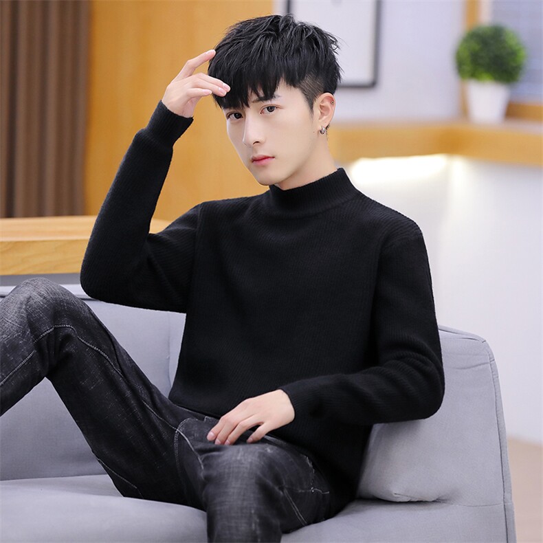家乐6805秋冬季纯色半高领毛衣男士韩版宽松潮流个性毛线,男装针织衫/毛衣,电商D310（原电商305）