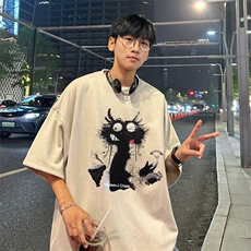 量大优供视频重磅麂皮绒短袖t恤男JT521-特p19，男装T恤，电商B371