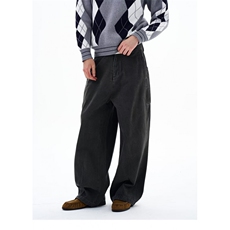 1506/QB1900/P60美式复古水洗阔腿牛仔裤男直筒宽松休闲裤子，男装牛仔裤，星座1506