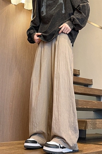 8XL-M 特大码风棉麻裤男长裤子宽松直筒型休闲拖地裤k955P65图片