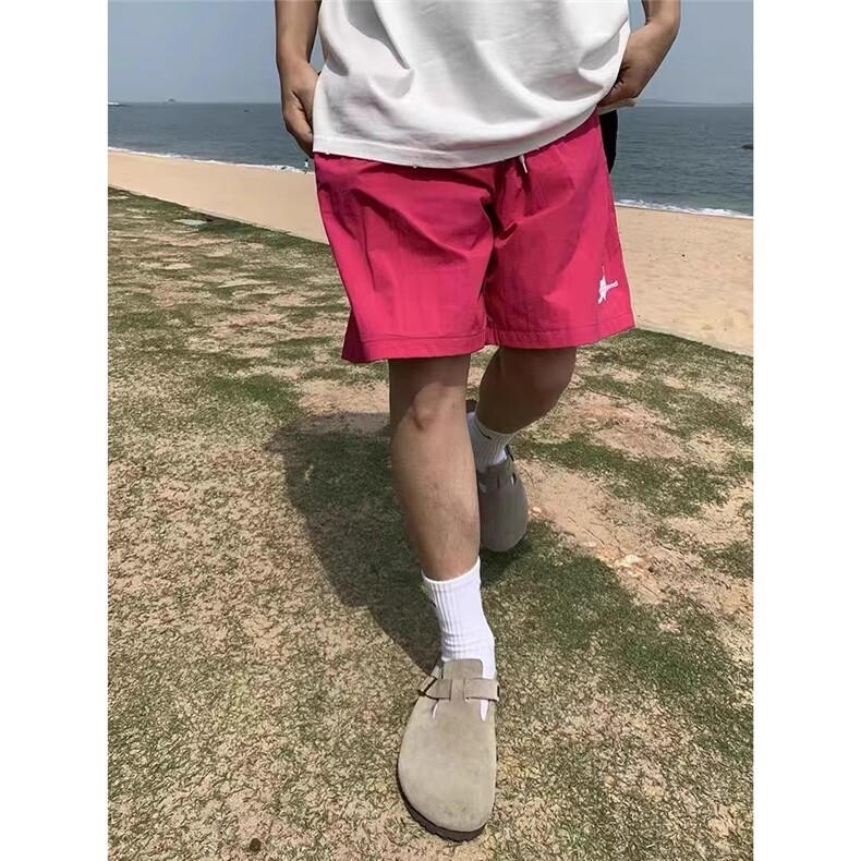 美式多巴胺风夏季休闲薄款短裤男女潮宽松五分裤情侣DKA10-P27,男装牛仔裤,星座208-5