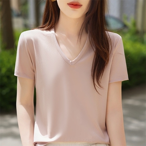 t恤女短袖夏季新款宽松韩版女装百搭休闲圆领半袖体恤女图片
