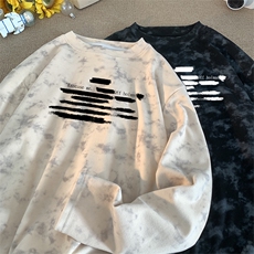 260克重磅扎染德绒圆领打底衫【有货】C403A-DR25217RL-P25，男装T恤，电商C403A