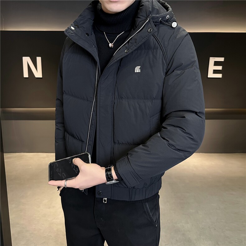 M-4XL B353 3506 P195 黑2025可拆帽羽绒服【标50控活动价288】图片