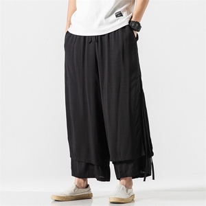 夏季大码风情侣男女复古棉麻裤古风坠感飘逸汉服宋裤 K68/P95图片