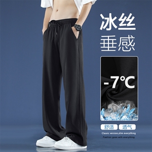 夏季ins潮流百搭清爽冰丝质感速干柔顺抗皱长裤2060-特批28