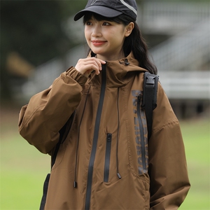 外27-2GANYOU日系斜纹防风连帽冲锋夹克JK59-P119图片