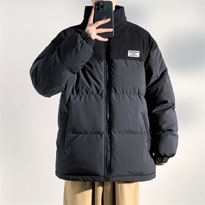 冬季青少年灯芯绒立领拼接外套休闲百搭面包服棉服5302-P78图片