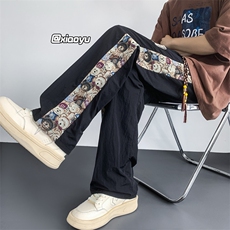 XZ616早秋季新款风小熊拼接刺绣休闲裤TY893M-5XL特P25控48，男装休闲裤，星座512A（原616）