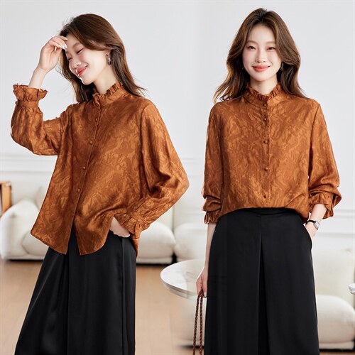 2026春装新款休闲时尚小衫，女装衬衫，鑫鑫格
