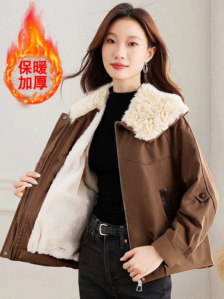 现货！加绒加厚冬季新款棉衣女派克服,女装棉衣/棉服,韩蔻秀
