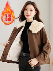 现货！加绒加厚冬季新款棉衣女派克服，女装棉衣/棉服，韩蔻秀