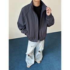高品质春装新款老钱风美式高街解构立领棒球服飞行夹克休闲外套潮，男装夹克，电商A443