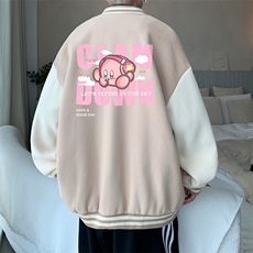 摇粒绒棒球服男大码开衫卫衣男夹克BF86318-P65，男装夹克，电商A040