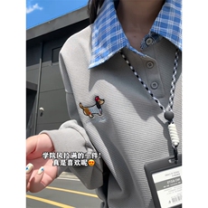 XZ809A/SYR22/特P38/控68腊肠狗绣花长袖polo衫，男装Polo衫，星座809A(原222-1)