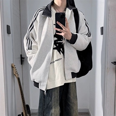 抖音得物高品质美式高街重磅结构设计拼接织带立领卫衣外套CM42，男装卫衣，电商A486