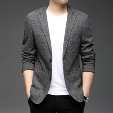 2023秋冬男士新款羊毛呢外套男纯色羊毛西装西服便西HB21828-P190，男装西服，电商B212（原钱塘6029）