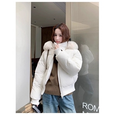W587-P852025冬季新款大毛领面包服小个子修身短款棉衣棉服外套，男装棉衣，星座911-1