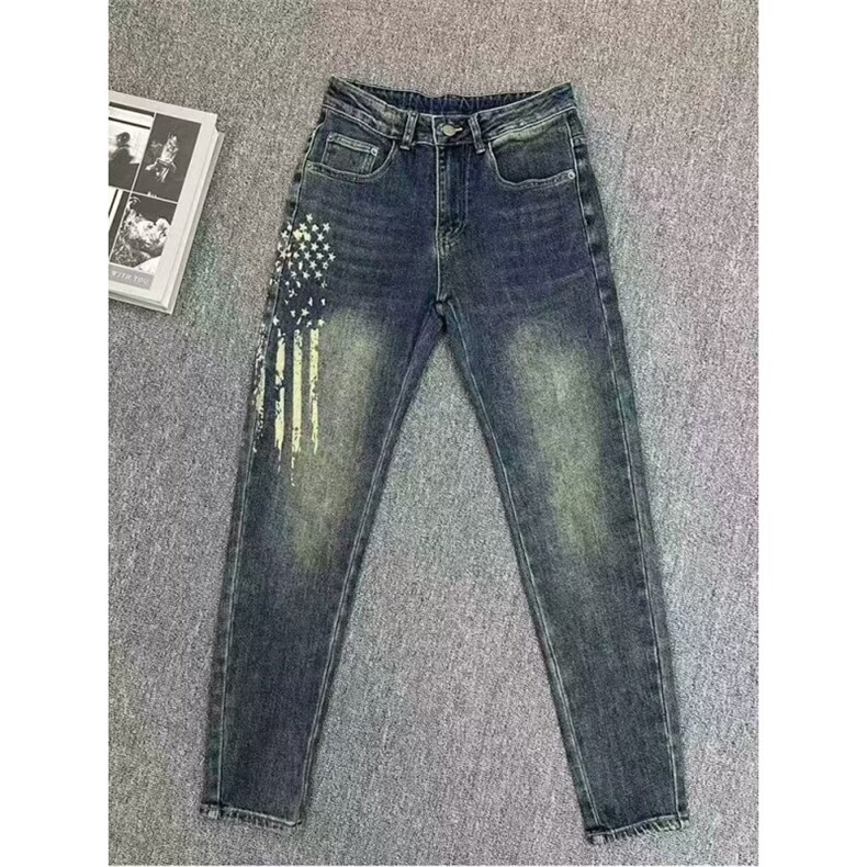 1506-1/K20831/P522025春秋新款牛仔裤男高端潮牌水洗修身九分裤,男装牛仔裤,星座1506-1