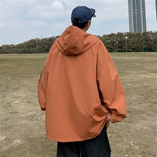 美式工装外套男春秋冬季潮牌高街痞帅大码机能连帽冲锋衣XW15P55，男装夹克，星座1116-2
