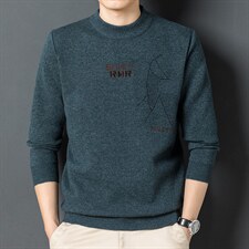 冬新款长袖圆领毛衣男套头加厚保暖休闲冬季中年爸爸装YYJ62-P110，男装针织衫/毛衣，电商B212（原钱塘6029）